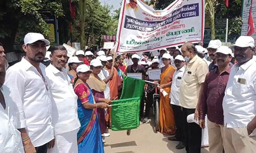 அரக்கோணத்தில் விழிப்புணர்வு சைக்கிள் பேரணி