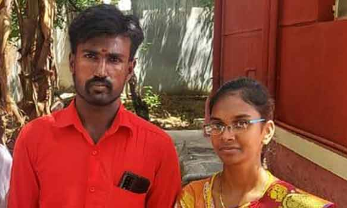 வடமதுரை போலீசில் பாதுகாப்பு கேட்டு காதல்ஜோடி தஞ்சம்