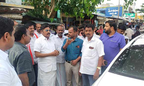 சிறுவாச்சூர் மேம்பால கட்டும் பணி - பாராளுமன்ற உறுப்பினர் நேரில் ஆய்வு