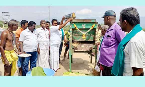 ராஜபாளையத்தில் நெல் கொள்முதல் நிலையம்