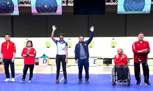 பாரா துப்பாக்கி சுடுதல் உலகக் கோப்பை: இந்தியாவுக்கு மூன்றாவது தங்கம்