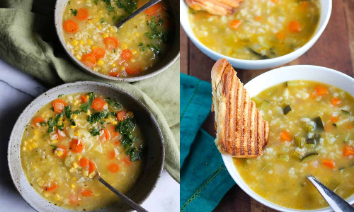 சத்து நிறைந்த அரிசி காய்கறி சூப்