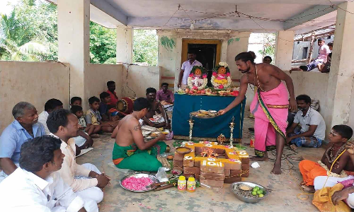 படவேடு ராமநாதபுரம் கோவிலில் பாலாலயம்