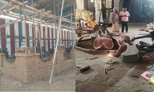 சிவசைலம் கோவில் கும்பாபிஷேக பணிகள் தீவிரம்