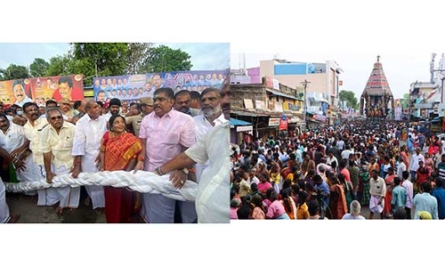 திருக்காமீஸ்வரர் கோவிலில் தேரோட்டம்