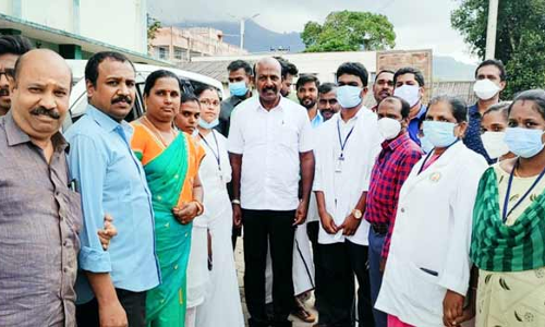 பண்ணைக்காடு ஆஸ்பத்திரியில் அமைச்சர் மா.சுப்பிரமணியன் ஆய்வு