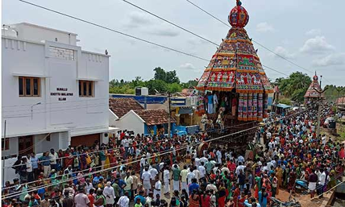 திருவரங்குளம் அரங்குளநாதர், பெரியநாயகி அம்பாள் கோவில் தேரோட்டம்