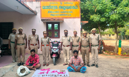 திண்டிவனம் அருகே நாட்டு வெடிகுண்டுகளுடன் சிக்கிய வாலிபர்கள்