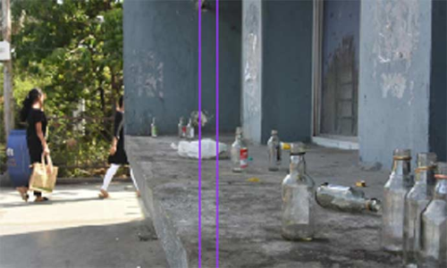 கோயம்பேட்டில் பெரும் குடிமகன்களால் பெரிய பஸ்நிலையத்தின் அவல நிலை- பயணிகள் வேதனை