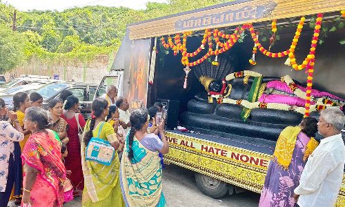 தஞ்சைக்கு வந்த மாயோன் திரைப்பட பெருமாள் ரதம்