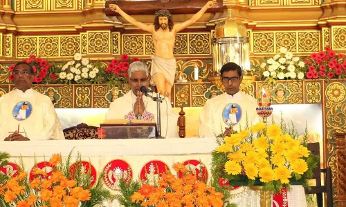 தேவசகாயத்துக்கு புனிதர் பட்டம்: கோட்டார் புனித சவேரியார் பேராலயத்தில் நன்றி திருப்பலி