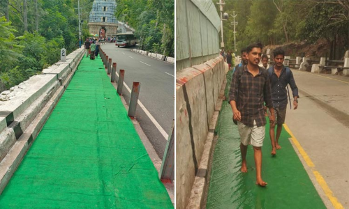 குனியமுத்தூர் அரசு மேல்நிலைப்பள்ளி முன்பு நடைமேடை அமைக்க வேண்டும்