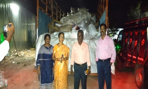 பள்ளிகொண்டா அருகே ஆந்திராவுக்கு கடத்த முயன்ற 23 டன் ரேசன் அரிசி பறிமுதல்