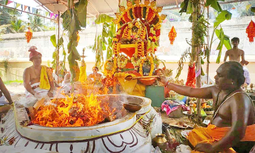 புற்றடி மாரியம்மன் கோவிலில் மகாசண்டியாகம்