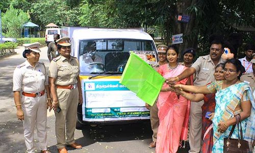 நெல்லையில்  குழந்தை தொழிலாளர் ஒழிப்பு விழிப்புணர்வு வாகன பேரணி