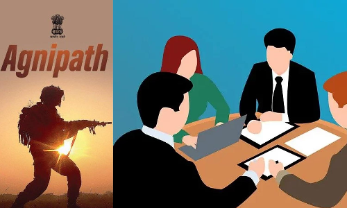 அக்னிபத்  திட்டத்தின் கீழ் சேரும் வீரர்களுக்கு பணி நிறைவுக்கு பின் மாற்று வேலை- மத்திய அரசு ஆலோசனை