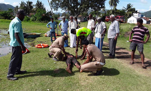 தீயணைப்பு துறை சார்பில் பேரிடர் மேலாண்மை ஒத்திகை நிகழ்ச்சி