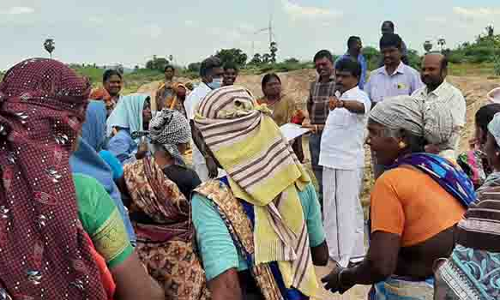 புதியம்புத்தூர் அருகே ஊரக வேலைவாய்ப்பு திட்ட பணிகள் குறித்து எம்.எல்.ஏ. ஆய்வு
