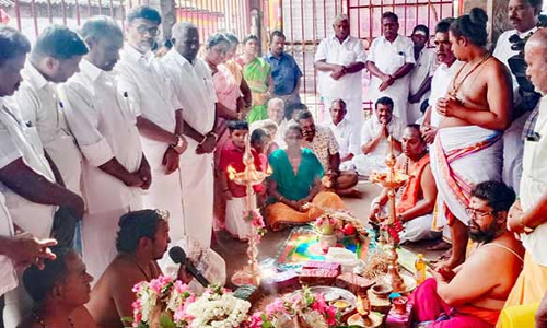 நத்தம் மாரியம்மன் கோவிலில் பாலாலய பூஜைகள்