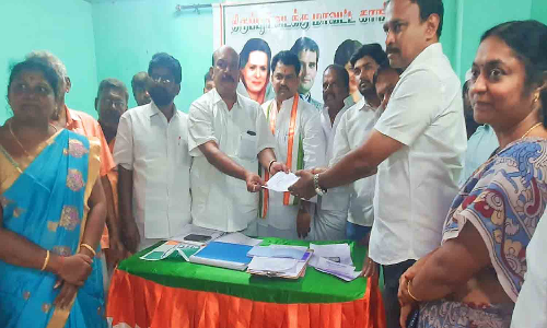 திருப்பூர் வடக்கு மாவட்ட காங்கிரஸ் கட்சி சார்பில் அமைப்பு தேர்தலுக்கான விருப்பமனு பெறும் நிகழ்ச்சி
