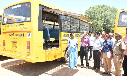 பள்ளி வாகனங்களுக்கு தகுதி சான்று