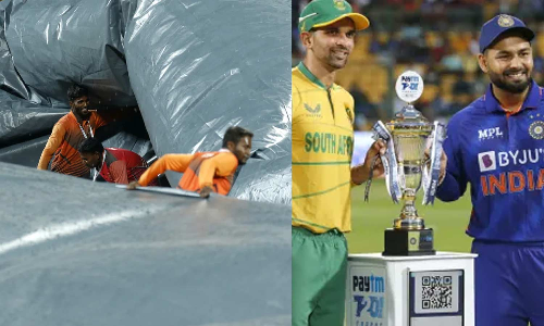 இந்தியா- தென் ஆப்பிரிக்கா 5வது 20 ஓவர் போட்டி மழையால் கைவிடப்பட்டது