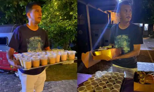 கிரிக்கெட் வீரர் மகனாமாவின் மனிதநேயம்- பெட்ரோலுக்காக காத்திருக்கும் மக்களுக்கு டீ, பன் பரிமாறுகிறார்