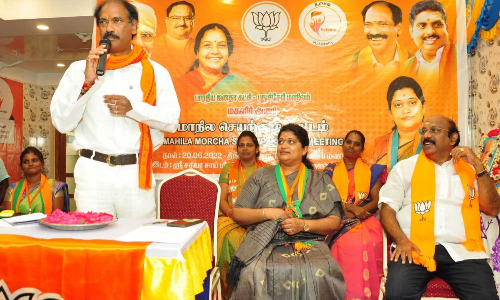 பெண்களுக்கு 50 சதவீதம் ஒதுக்க வேண்டும்  பா.ஜனதா மகளிர் அணி கூட்டத்தில் கோரிக்கை