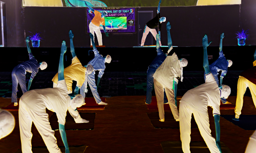 திருச்சியில் சர்வதேச யோகா தின கொண்டாட்டம்-நீதிபதிகள், போலீசார், மாணவிகள் பயிற்சி