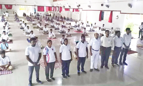 குமாரபாளையத்தில் உலக யோகா தினத்தையொட்டி சிறப்பு முகாம்