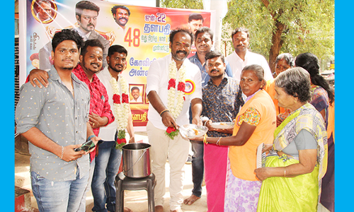 விஜய் பிறந்தநாளை முன்னிட்டு நலத்திட்ட உதவிகள்