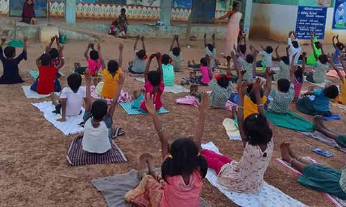 கந்தர்வகோட்டையில் சர்வதேச யோகாதின விழா