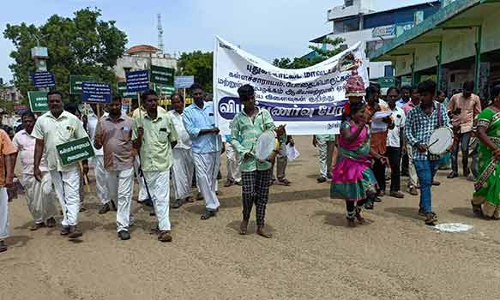 ஆலங்குடியில் கள்ளச்சாரயத்திற்கு எதிரான விழிப்புணர்வு பேரணி