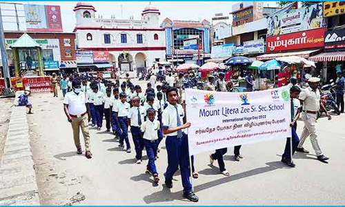 யோகா தின பேரணி