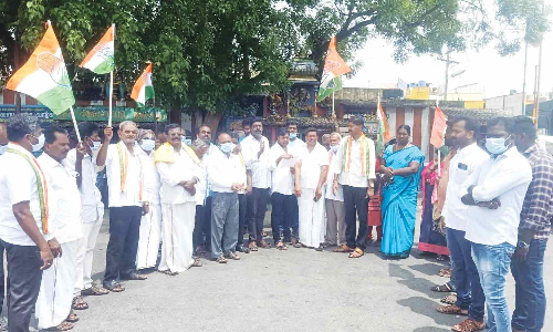 ராணிப்பேட்டையில் காங்கிரஸ் ஆர்ப்பாட்டம்