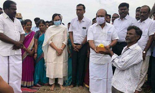 ரூ.100 கோடி மதிப்பீட்டில் வெள்ள தடுப்பு பணிகள்-  அமைச்சர் தா.மோ.அன்பரசன் அடிக்கல் நாட்டினார்