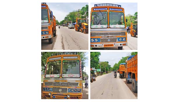 வடமதுரை அருகே மணல் திருடிய லாரிகள், ஜே.சி.பி. பறிமுதல்