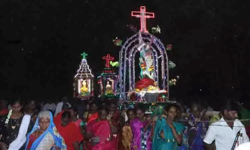 ஓரியூர் புனித அருளானந்தர் ஆலயத்தில் சப்பர பவனி