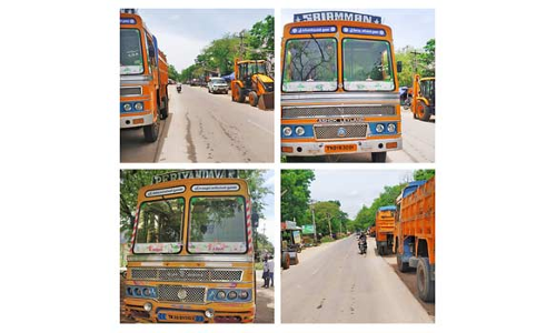 வடமதுரை அருகே மணல் திருடிய லாரிகள், ஜே.சி.பி. பறிமுதல்