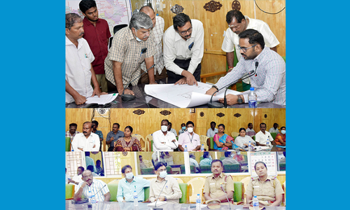 ரூ.50 கோடி மதிப்பிலான பணிகள் குறித்து ஆய்வு