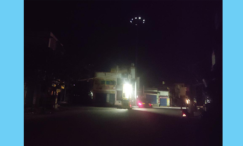 சுந்தரபுரம் கடைவீதியில்  எரியாத மின்விளக்குகள்