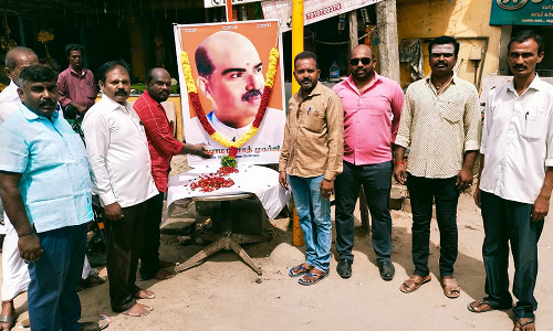 ஆறுமுகநேரியில் பாரதிய ஜன சங்க நிறுவனர் தினம்