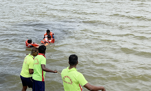சுரண்டை  தீயணைப்பு நிலையம் சார்பில் பேரிடர் மேலாண்மை ஒத்திகை