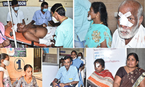 ஈரோட்டில் இன்று காலை விபத்து- மேம்பால தூணில் அரசு பஸ் மோதி 15 பயணிகள் காயம்