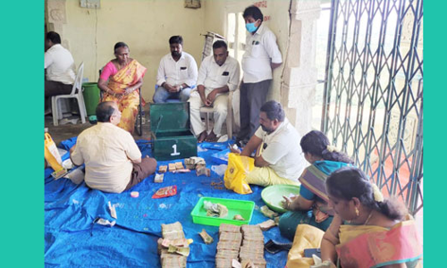 சீனிவாச பெருமாள் கோவில் உண்டியல் திறப்பு