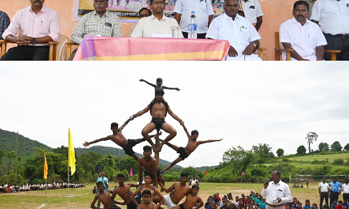 கல்வராயன்மலையில் மாணவ, மாணவிகளுக்கு விளையாட்டு திறன்வளர் பயிற்சி   கலெக்டர் ஸ்ரீதர் தொடங்கி வைத்தார்