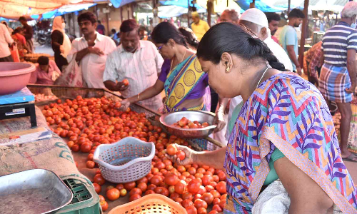 வ.உ.சி மார்க்கெட்டில் தக்காளி விலை குறைந்தது