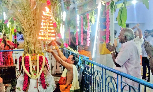 ஆறுமுகநேரி சோமநாத சுவாமி கோவிலில் ஆனி உத்திர திருவிழா கொடியேற்றம்