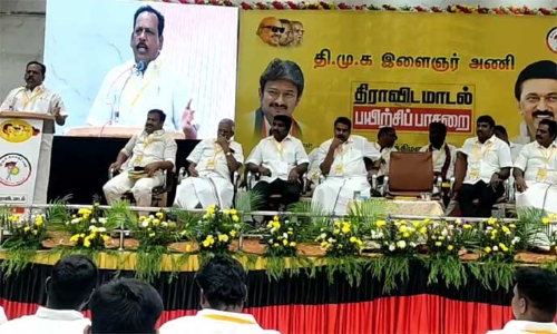 காஞ்சிபுரம் தெற்கு மாவட்ட திமுக இளைஞரணி சார்பில் திராவிட மாடல் பாசறை பயிற்சி கூட்டம்