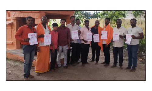 இந்து முன்னணி சார்பில்   மத்தூர் கோவிலில் தூய்மை பணி